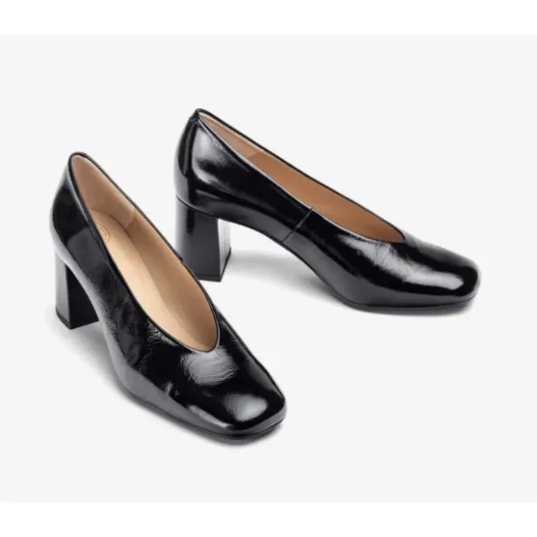 Unisa MURLA pumps i sort lakskind