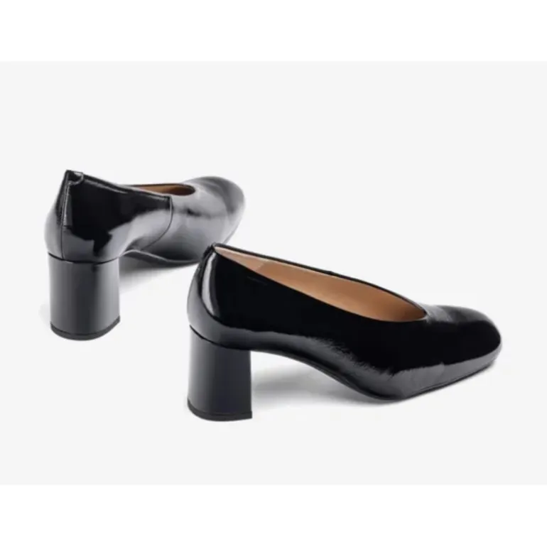 Unisa MURLA pumps i sort lakskind