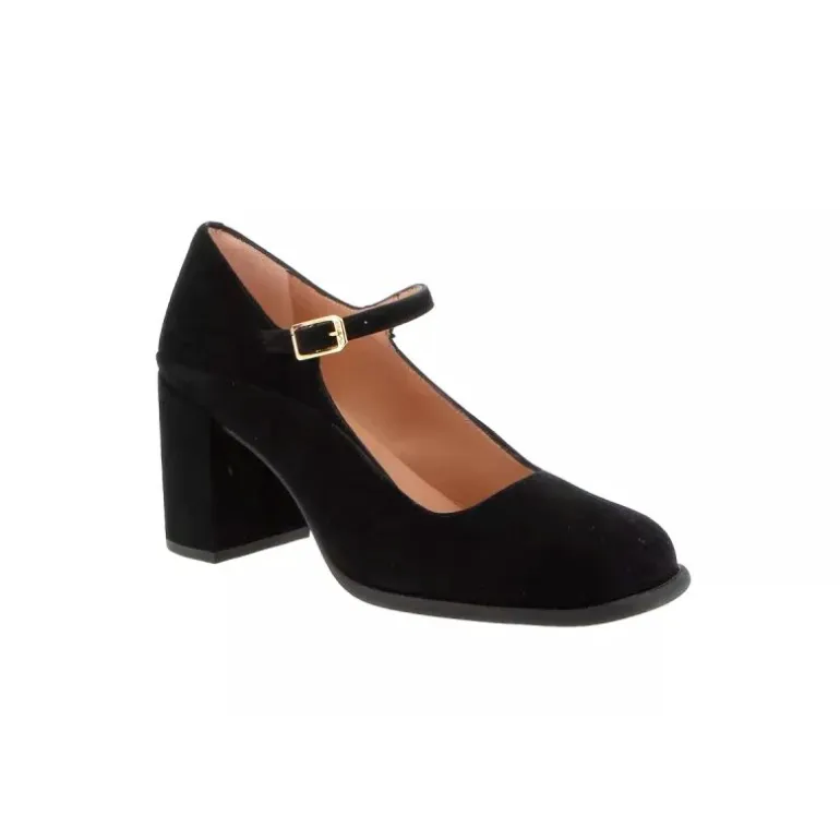 Unisa NAYLA pumps i sort ruskind