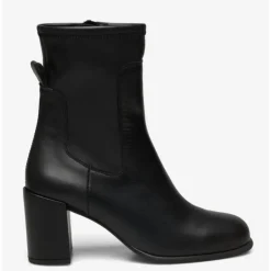 Unisa NIVEL støvle i sort skind med hæl