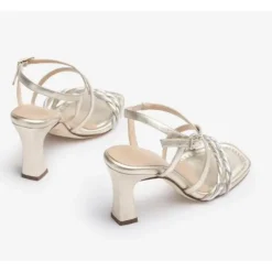 Unisa SABINO sandal med hæl i metallic guld
