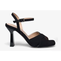Unisa SOLCE stilet sandal i sort ruskind