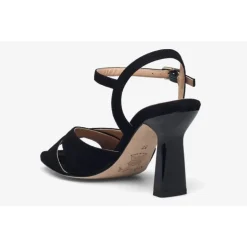 Unisa SOLCE stilet sandal i sort ruskind