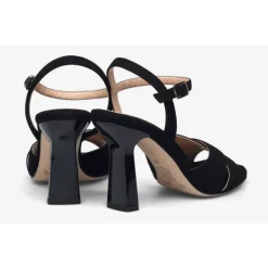 Unisa SOLCE stilet sandal i sort ruskind