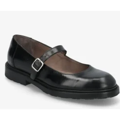 Wonders B-9145 sko i sort skind med rem