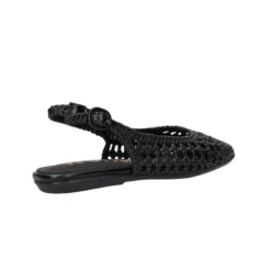 Wonders CH-1002 sko med slingback i sort flet