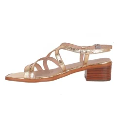 Wonders D-1110 sandal i guld skind med remme