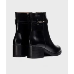 Wonders G-6243 sort skind støvle med spænde på siden