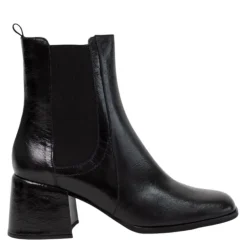 Wonders H-6403 støvle i sort patent skind med blokhæl